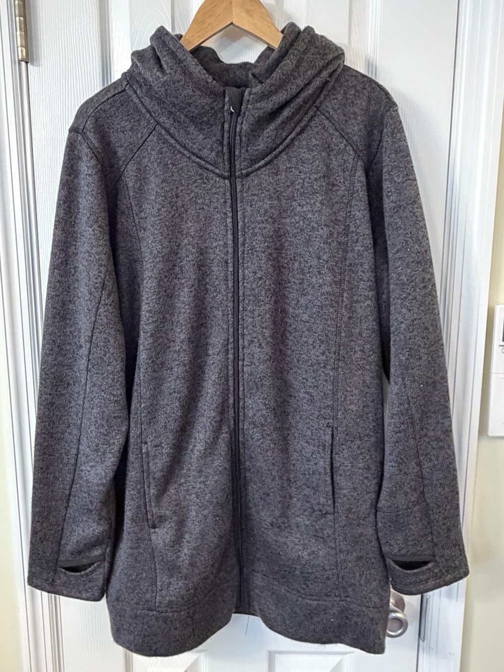 Croft & Barrow XXL Gray Longline Hooded Cardigan Duster Sweater NWOT